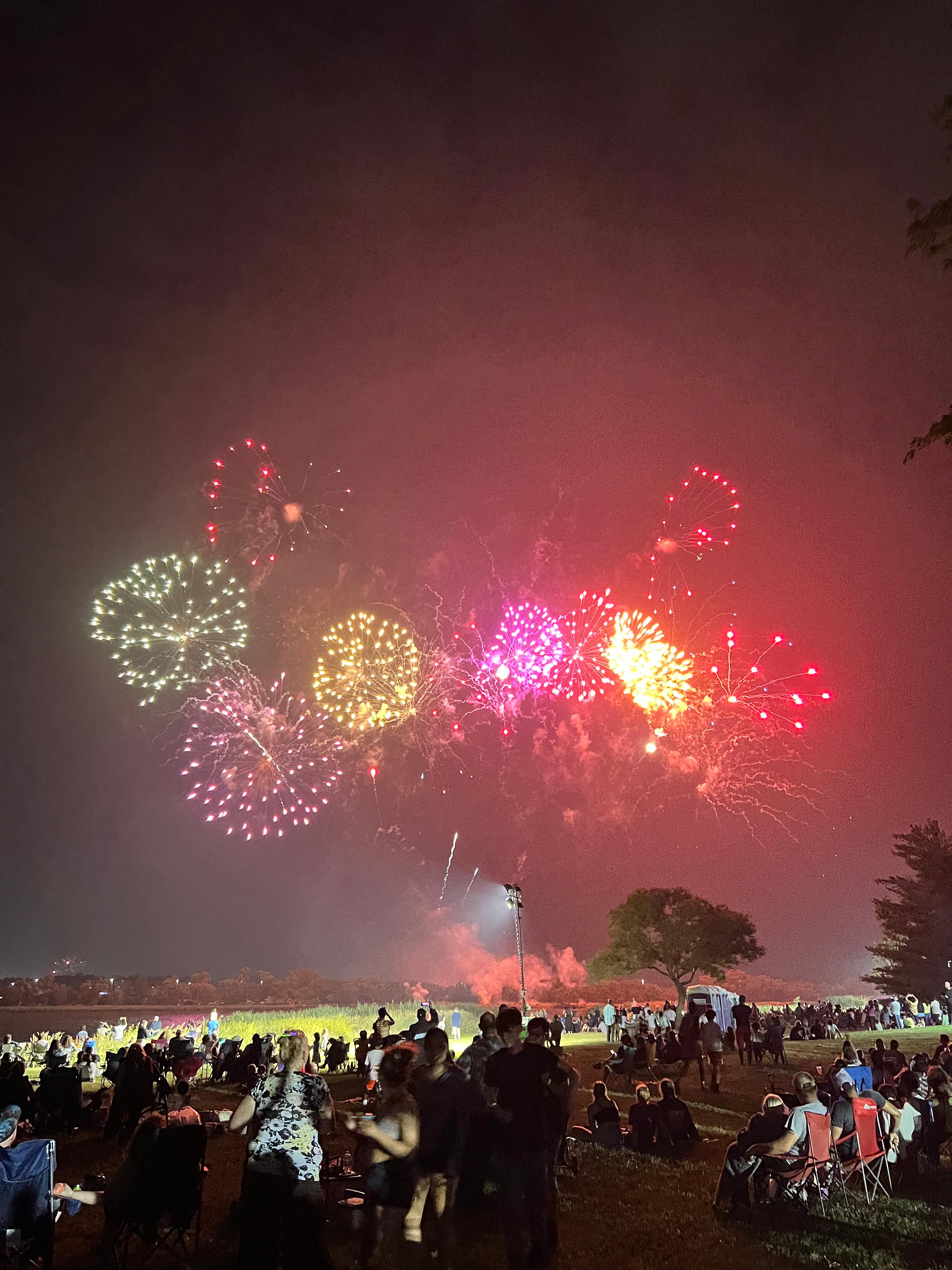 Happy 4th of July fireworks, Oak Lake, Nebraska